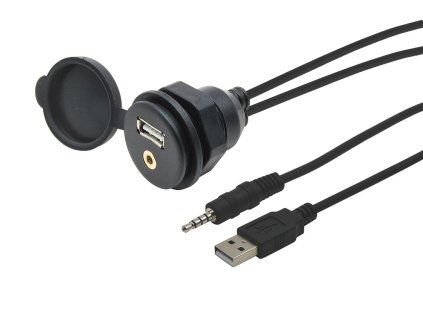 USB / JACK 4pol. zasuvka s kabelem