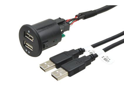 2x USB zasuvka s kabelem
