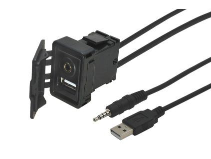 USB + JACK zasuvka s kabelem