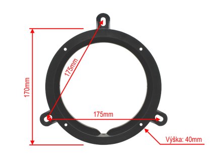 Plast.adapter pro instalaci repro 165mm Volvo