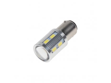 LED BA15D bílá, 12SMD 5630 + 3W LED 10-30V - 95C-BA15D-3