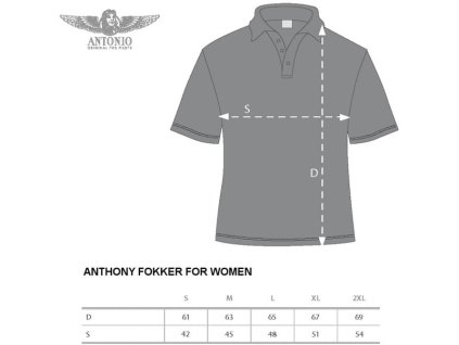 Antonio dámská polokošile Anthony Fokker XXL - ANT131803817