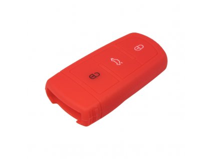 Silikonový obal pro klíč VW 3-tlačítkový, červený - 481VW115red