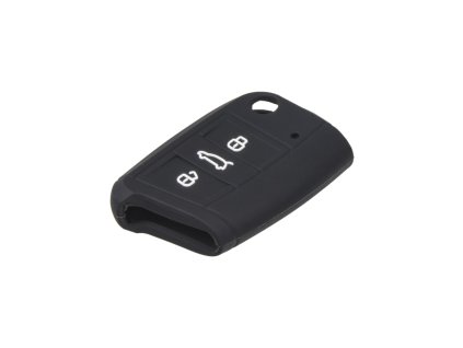 Silikonový obal pro klíč VW, Škoda 3-tlačítkový, černý - 481VW106bla