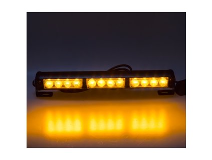 LED světelná alej, 12x LED 3W, oranžová 360mm, ECE R65