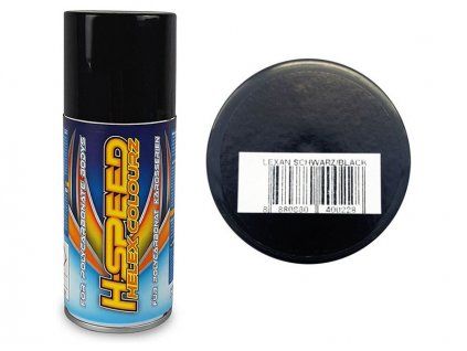 H-Speed barva ve spreji černá 150ml - HSPS002