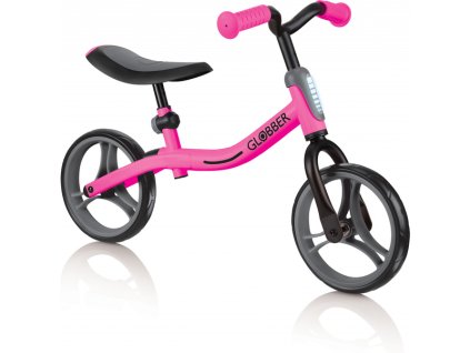 Globber - Dětské odrážedlo Go Bike Black / Neon Pink - GL-610-132