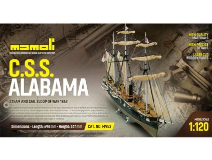 MAMOLI Alabama 1862 1:120 kit - KR-21753