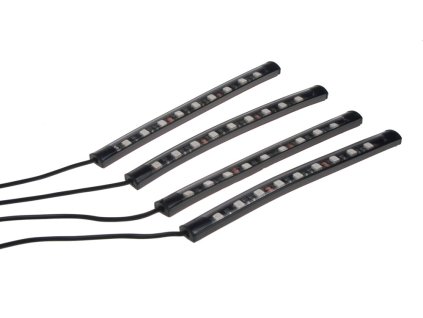 LED podsvětlení podvozku RGB 12V, IR/BT 4 pásky - 95RGB-SET01