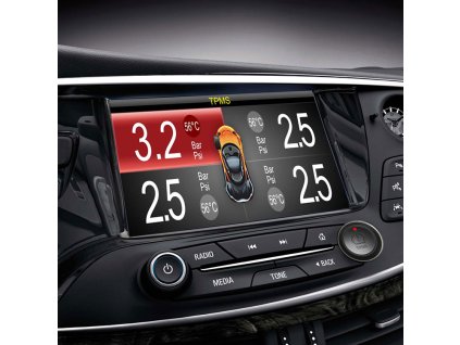 TPMS kontrola tlaku v pneumatice 4 externí čidla s výstupem na monitor