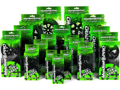 Medial Pro kolo 4.0" XD Buggy S17/37mm, pneu Viper (pár) - MP-5825