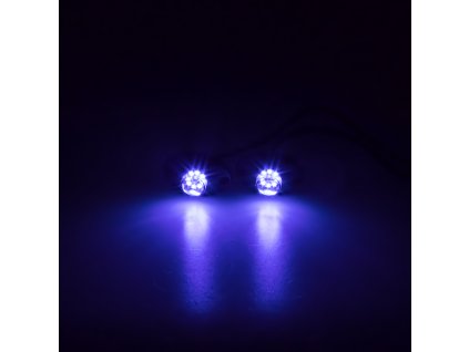 LED stroboskop modrý 8x3W, 12-24V - kf708blu