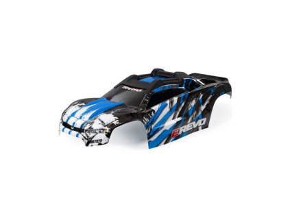 Traxxas karosérie E-Revo modrá sestavená - TRA8611X