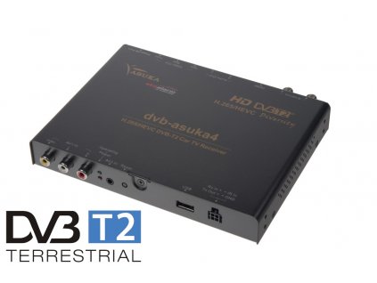 DVB-T2/HEVC/H.265 digitální tuner Asuka s USB