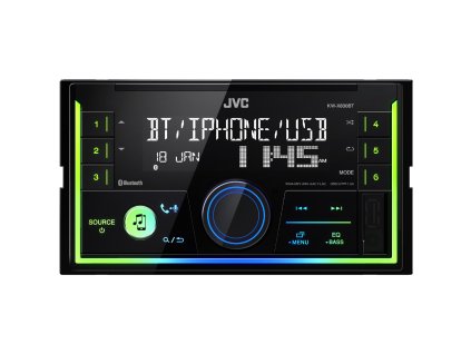 JVC 2DIN autorádio bez mechaniky/Bluetooth/USB/AUX/Multicolor - KW-X830BT