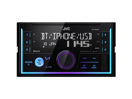 JVC 2DIN autorádio bez mechaniky/Bluetooth/USB/AUX/Multicolor - KW-X830BT
