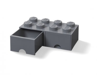 LEGO úložný box s šuplíky 250x500x180mm - tmavě šedý - LEGO40061754