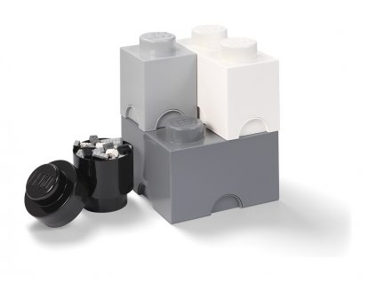 LEGO úložné boxy Multi-Pack černá, bílá, šedá - 4ks - LEGO40150003
