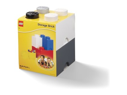 LEGO úložné boxy Multi-Pack černá, bílá, šedá - 4ks - LEGO40150003