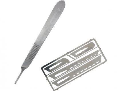 Modelcraft nůž s pilovými čepelemi tl. 0.12mm (sada) - SH-PKN0008/K