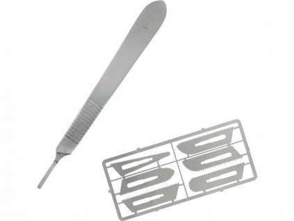 Modelcraft nůž s pilovými čepelemi tl. 0.24mm (sada) - SH-PKN0009/K