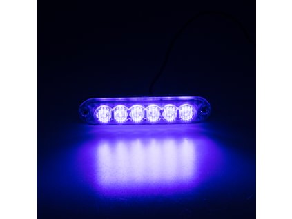 PREDATOR 6x3W LED, 12-24V, modrý, ECE R10 - kf006Zblu