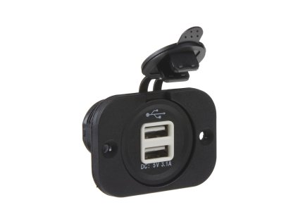 2x USB nabíječka (zásuvka) voděodolná do panelu - 34523A