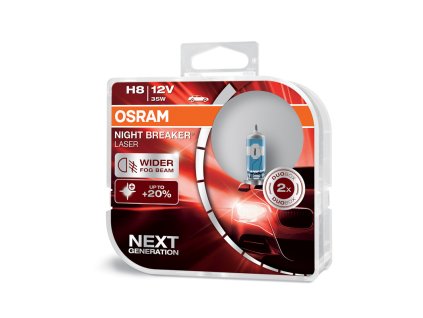OSRAM 12V H8 35W night breaker laser (2ks) Duo-box