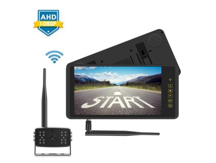 SET bezdrátový digitální kamerový systém s monitorem 9" AHD na zrcátko - svwd901setAHD