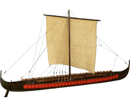 Dušek Vikingská prodloužená loď 1060 1:35 kit - KR-21205