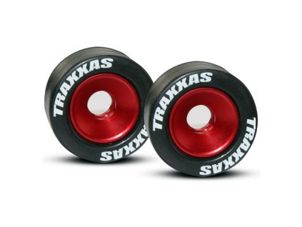 Traxxas hliníkové kolo opěrných koleček (Wheelie) červené (2) - TRA5186