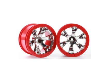 Traxxas disk 2.2" Geode chrom-červený (2) - TRA7271