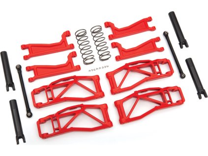 Traxxas sada závěsu kol červená (pro WideMaxx) - TRA8995R