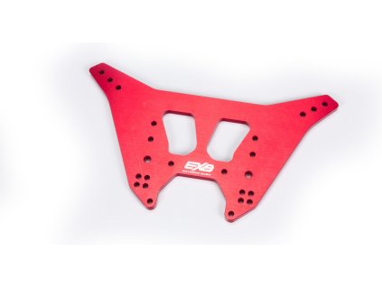 Arrma věž tlumičů zadní L CNC 7075 T6 hliník, červená - ARA320583