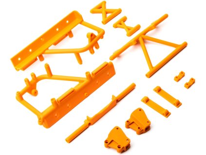 Axial vzpěry rámu, lože baterie oranžové: RBX10 - AXI231029