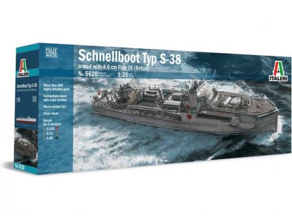 Italeri Schnellboot S-38 s kanónem Bofors (1:35) - IT-5620