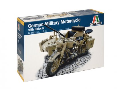 Italeri German Military Motorcycle with Sidecar (1:9) - IT-7403