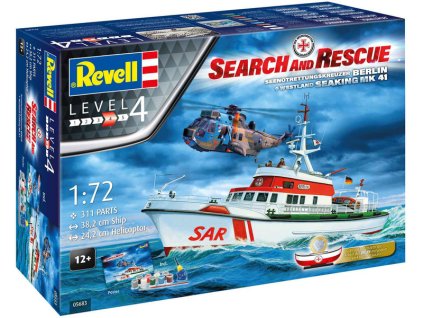 Revell SAR DGzRS Arkona + Westland Sea King Mk 41 (1:72) (Gift-Set) - RVL05683