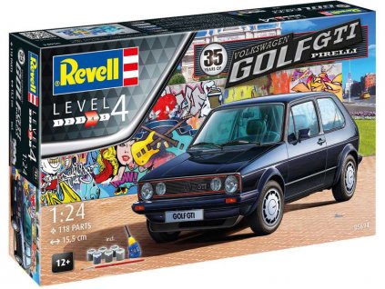 Revell Giftset VW Golf 1 GTi Pirelli (35. výročí) (1:24) - RVL05694