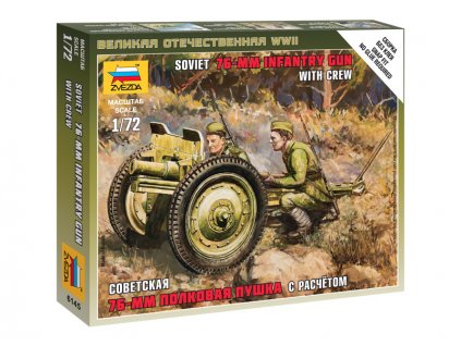 Zvezda Snap Kit - divizní kanón 76mm (1:72) - ZV-6145