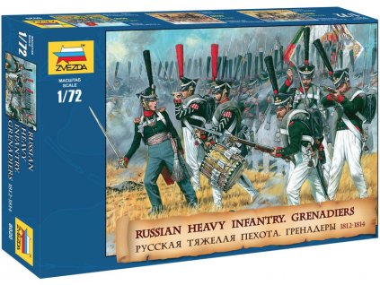 Zvezda figurky Russian Heavy Infantry Grenadiers 1812-1815 (1:72) - ZV-8020