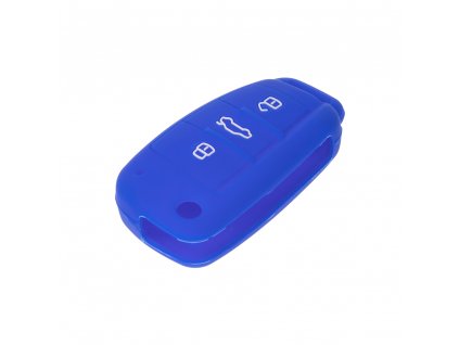 Silikonový obal pro klíč Audi 3-tlačítkový, modrý - 481AU106blu