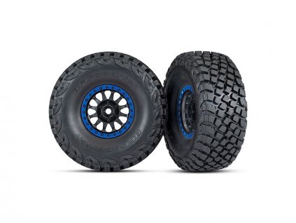 Traxxas kolo 3.2/2.2", disk Method Racing modrý, pneu Baja KR3 (2) - TRA8474X