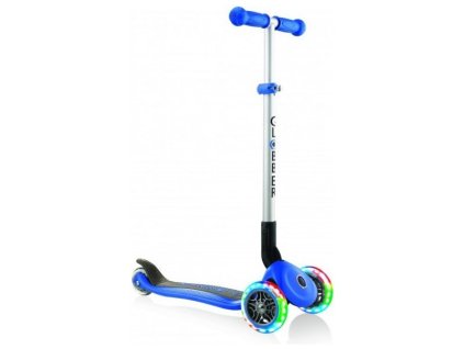 Globber - Koloběžka Primo skládací Lights Navy Blue - GL-432-100