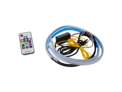 LED podsvětlení vnitřní/vnější RGB 12V, 2 slim pásky 60cm - 95RGB-SET10-2