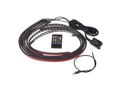 LED podsvětlení vnitřní/vnější RGB 12V, IR , 4 pásky - 95RGB-SET07-1