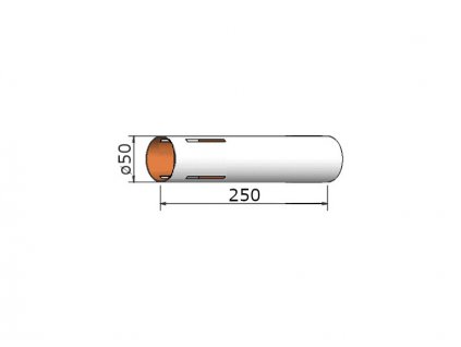 Klima Papírová trubka 50x250mm 4-drážky - KL-205025004