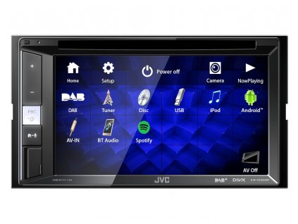 JVC 2DIN autorádio FM / DAB+ / DMB / CD / DVD / USB / AUX, Bluetooth s 6,8" displej - KW-V255DBT