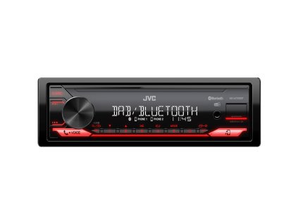 JVC DAB+ / FM autorádio bez mechaniky/Bluetooth/USB/AUX/odním.panel/červená - KD-X272DBT