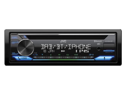 JVC DAB / FM autorádio s CD/Bluetooth/USB/AUX/odním.panel/multicolor - KD-DB912BT